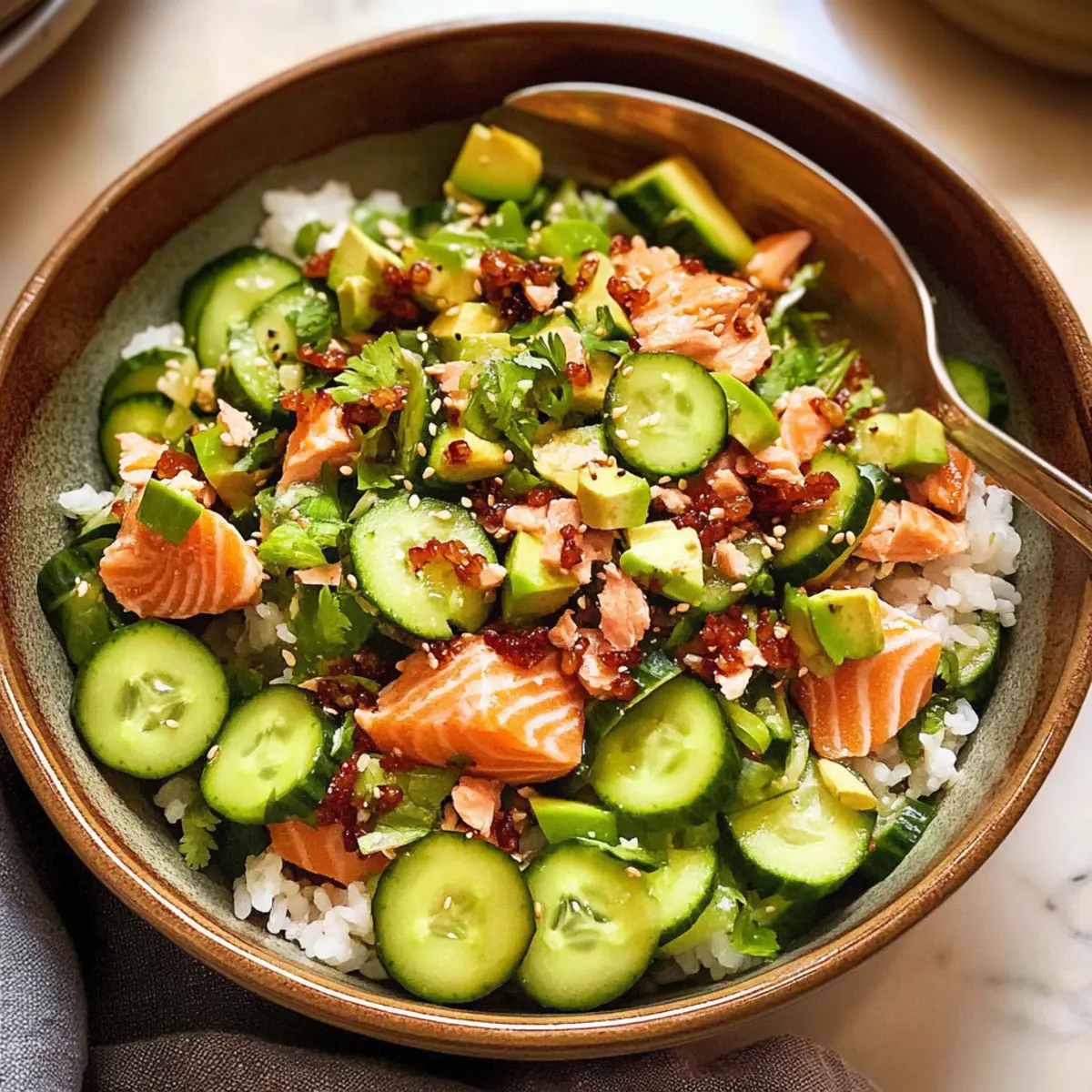 Knuspriger Reis Lachs