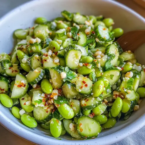 Gurkensalat mit Edamame