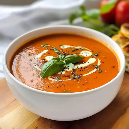 Tomatensuppe mit Basilikum