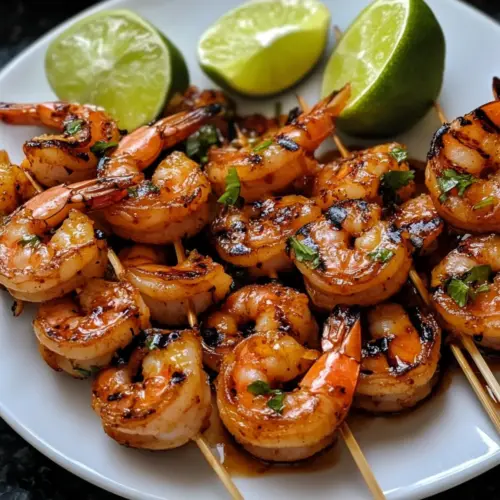 Gegrillte Garnelenspieße