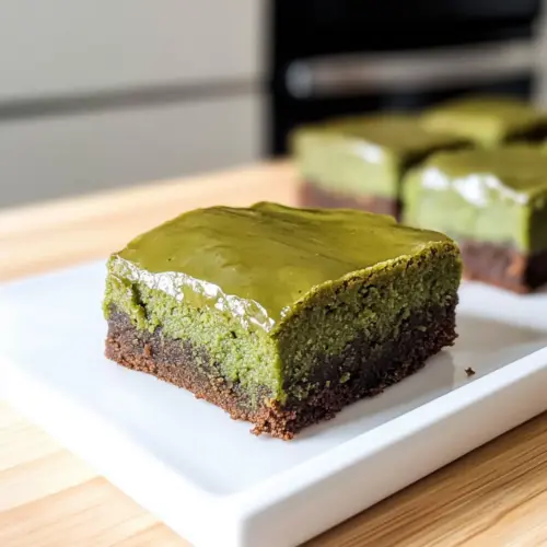 Matcha Mochi Brownies