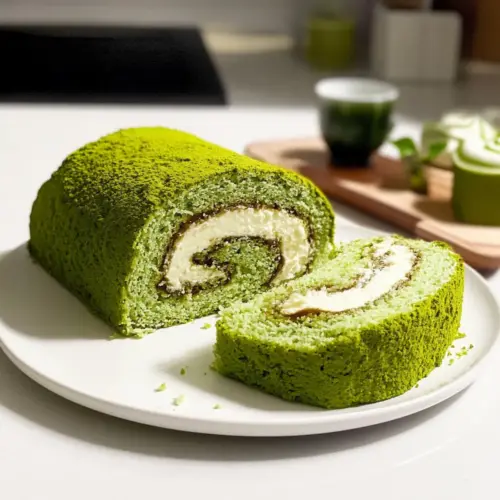 Matcha Rolle Kuchen