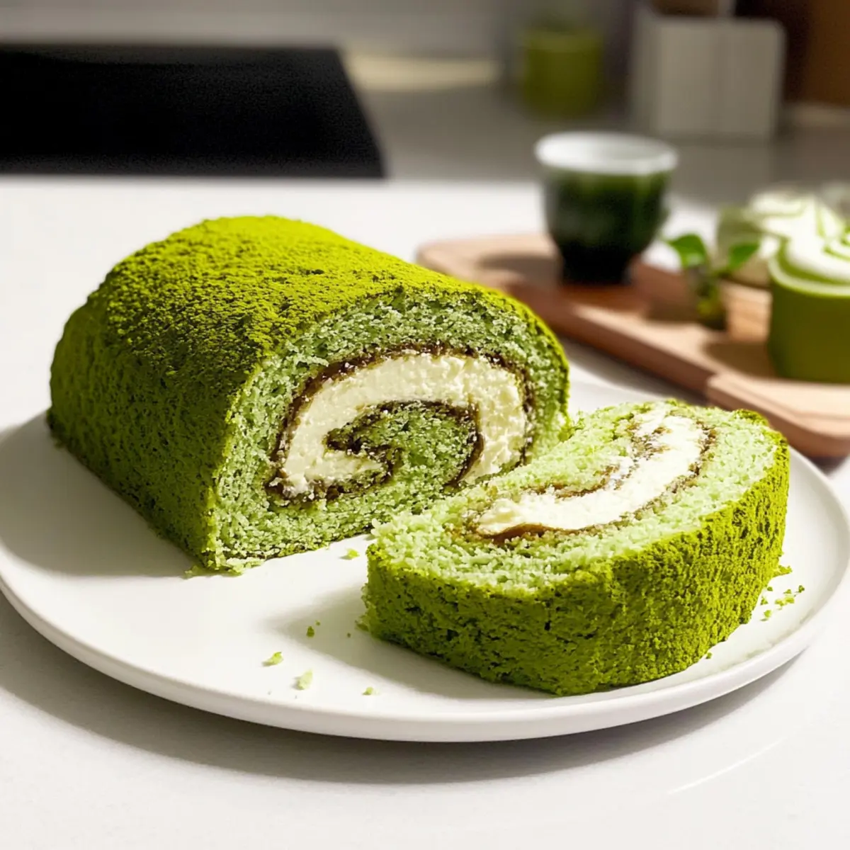 Matcha Rolle Kuchen