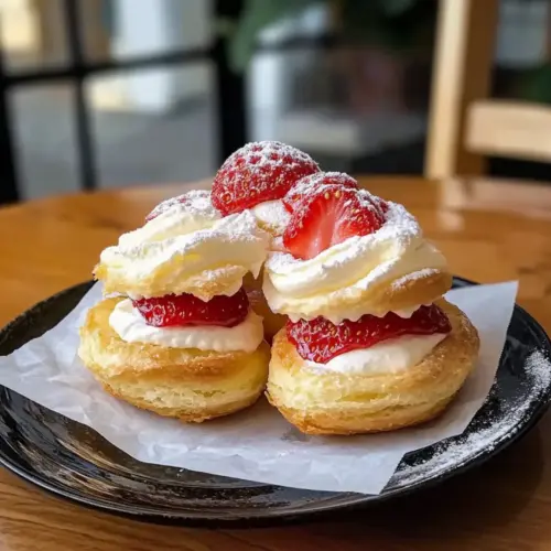 Erdbeer-Sahne-Puffs