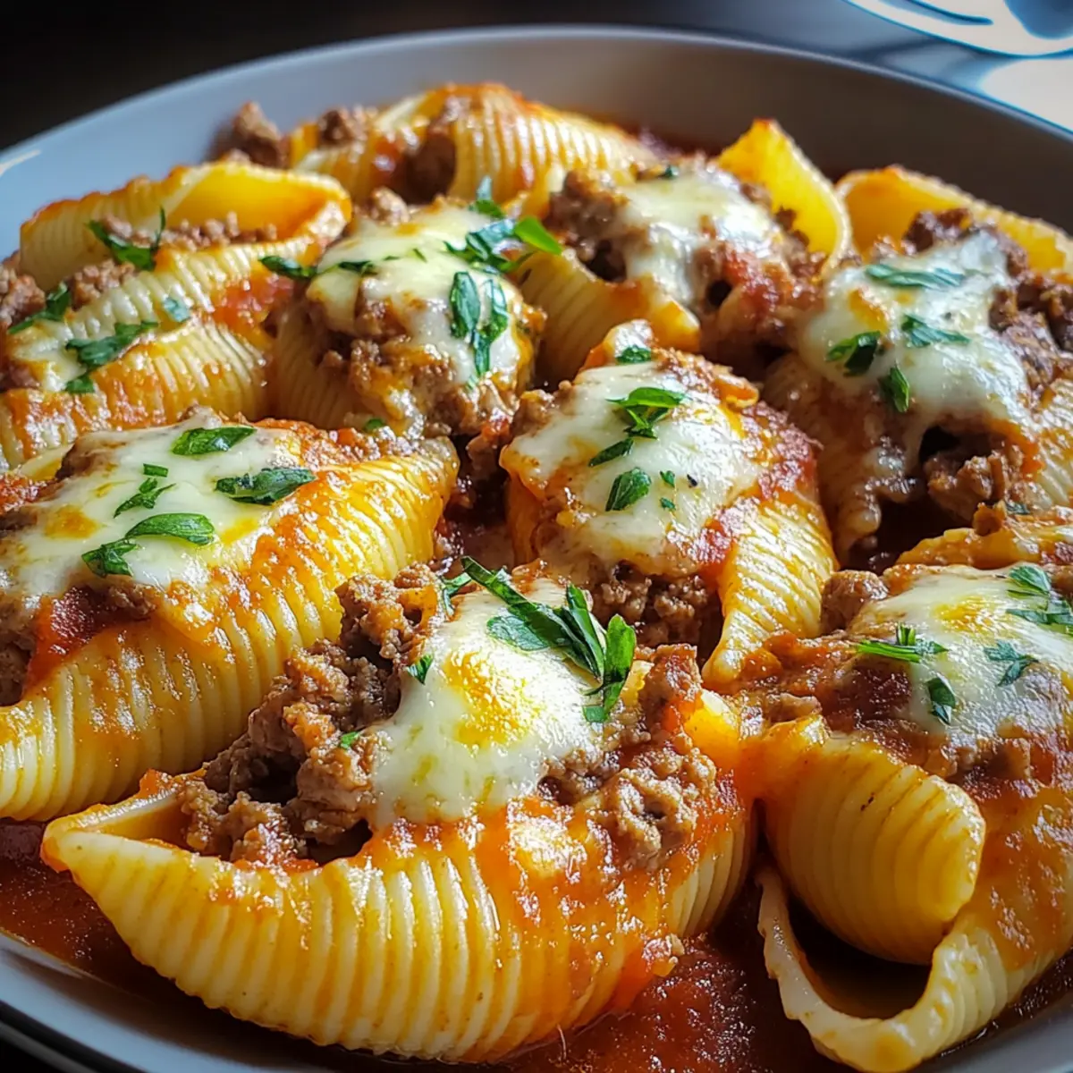 Rindfleisch gefüllte Muscheln