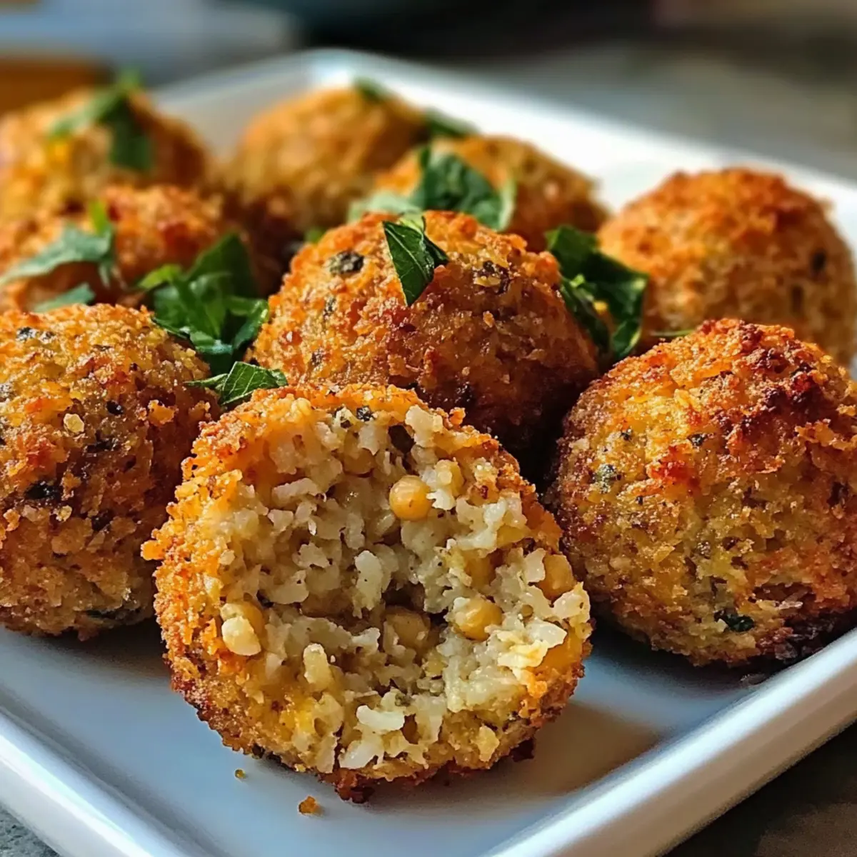 Kichererbsen- und Reisbällchen