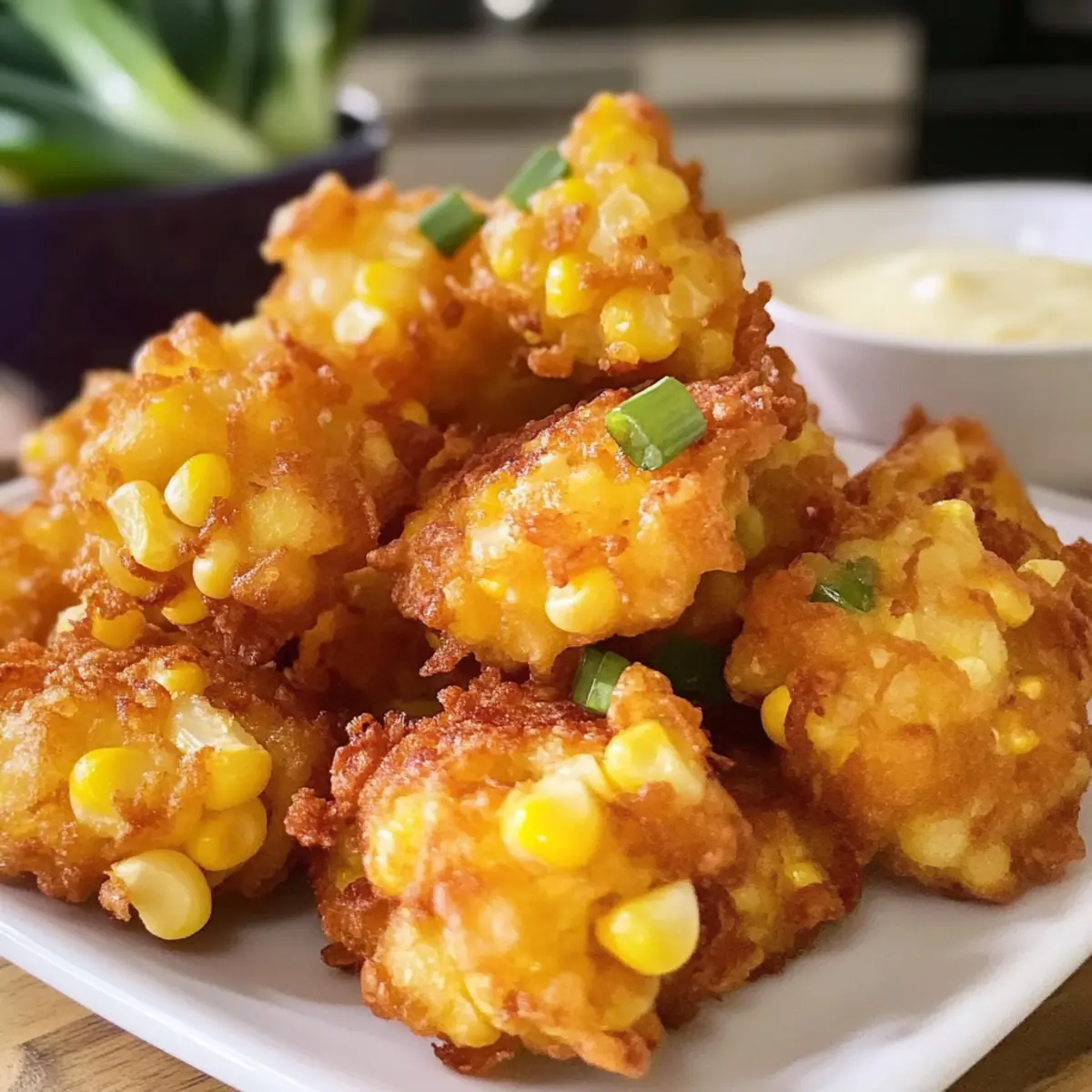 Crispy Corn Fritters Knusprige Maisfrikadellen