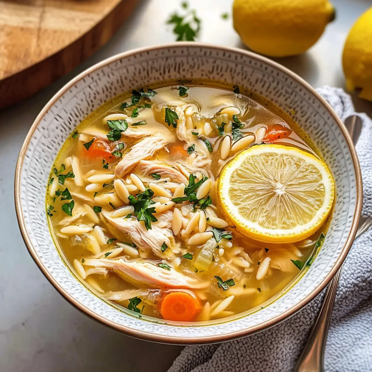 Zitronen-Hühnchen-Suppe
