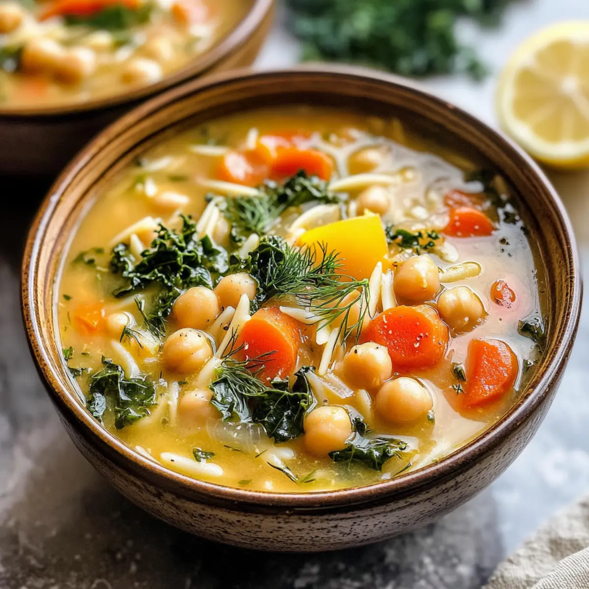 Zitronige griechische Kichererbsen