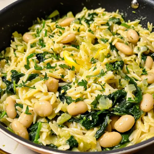 Zitronige Lauch-Orzo