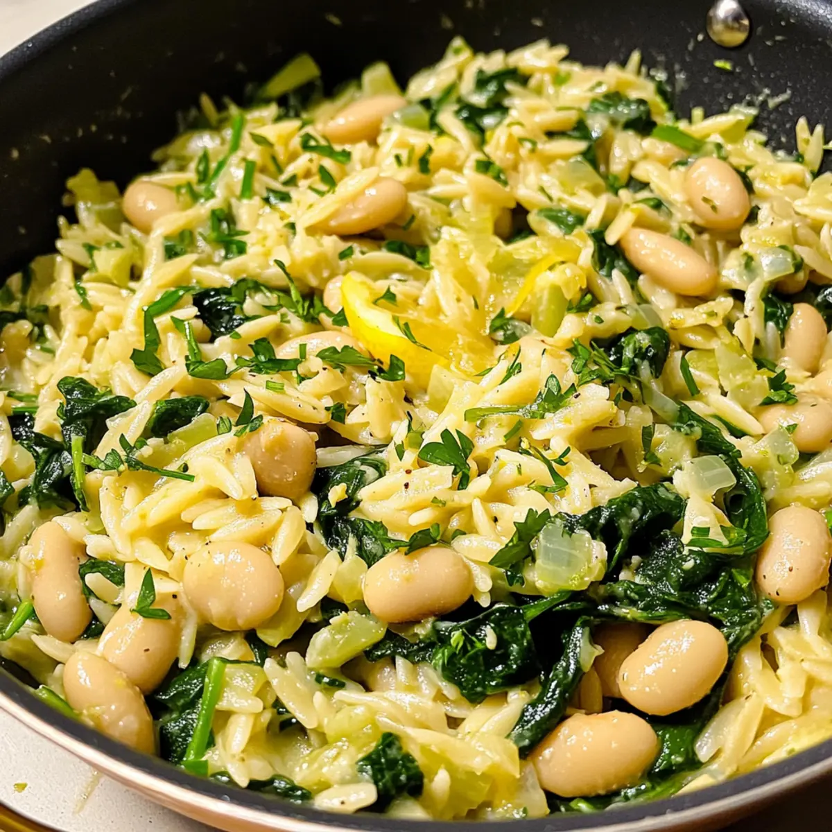 Zitronige Lauch-Orzo