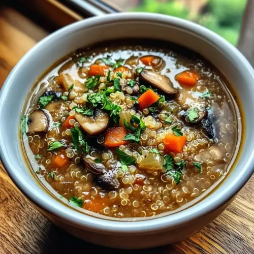 Pilz-Quinoa-Suppe