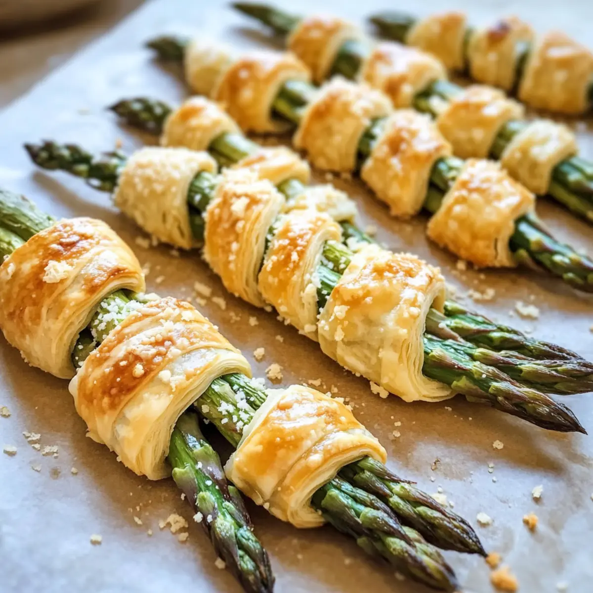 Parmesan Spargel Blätterteig