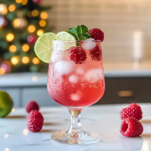 Himbeer-Limetten-Sprudel