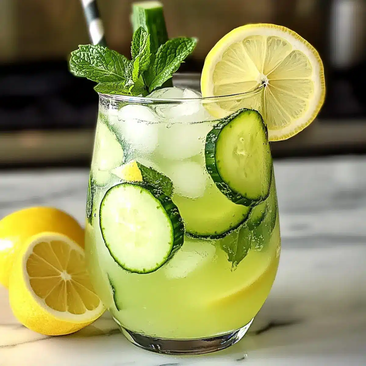 Erfrischende Gurkenlimonade