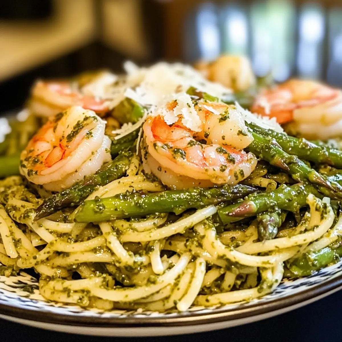 Garnelen Spargel Pasta