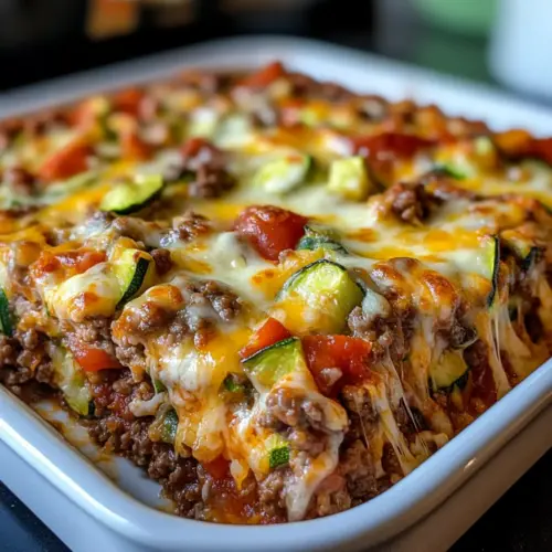 Zucchini Pizza Auflauf