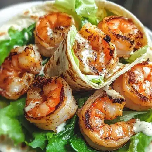 Garnelen Caesar Wraps