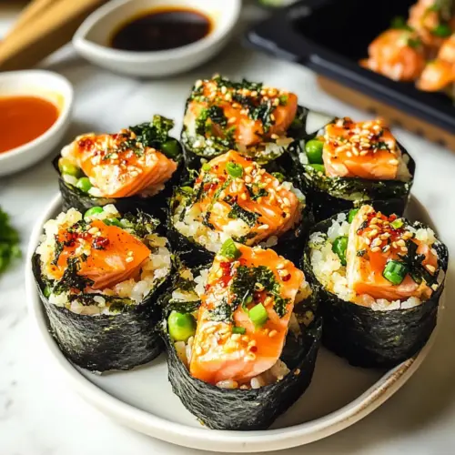 Gebackener Lachs Sushi