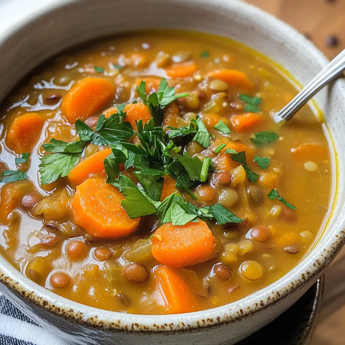 Karotten- und Linsensuppe