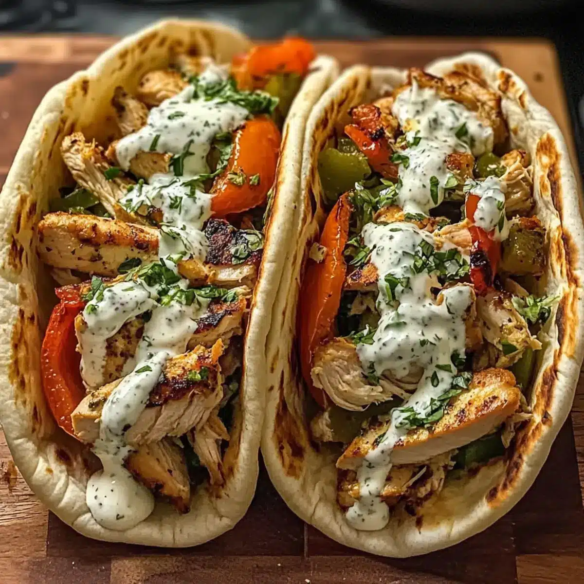Hühnchen Pita