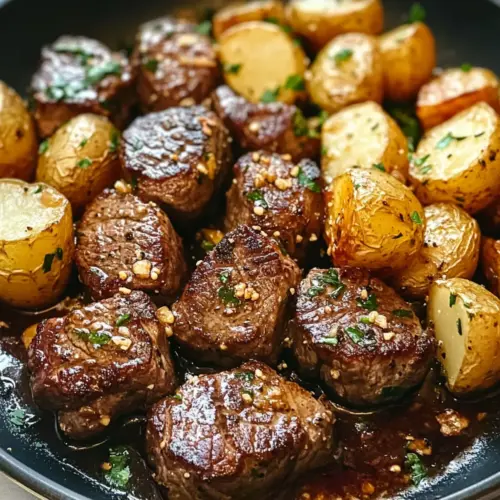 Knoblauch Steak Bissen