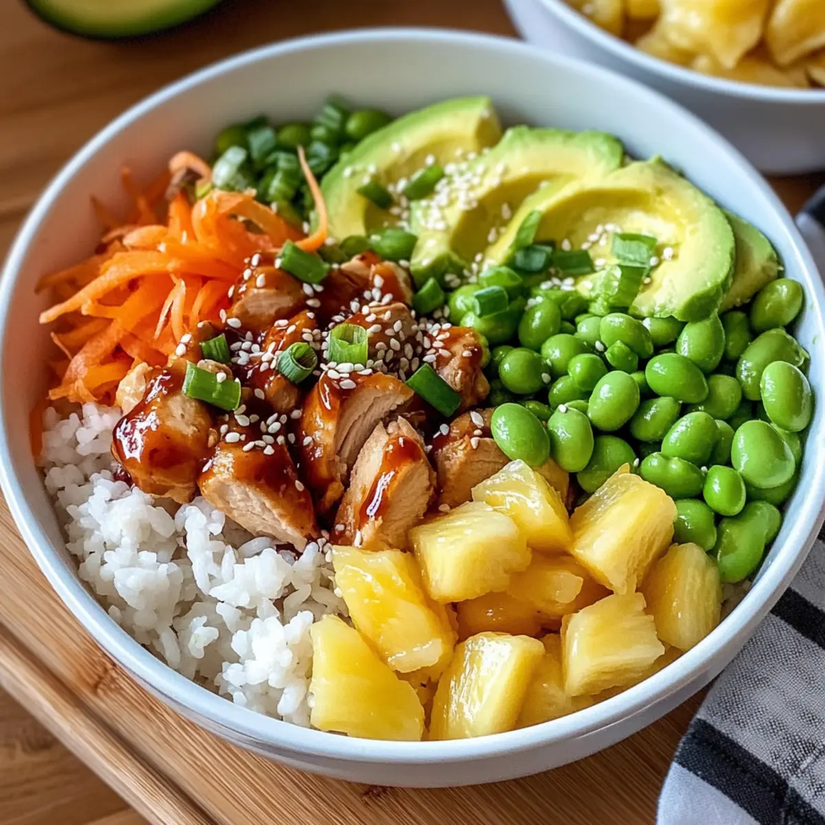 Hawaiian Hühnchen Poke Schüssel