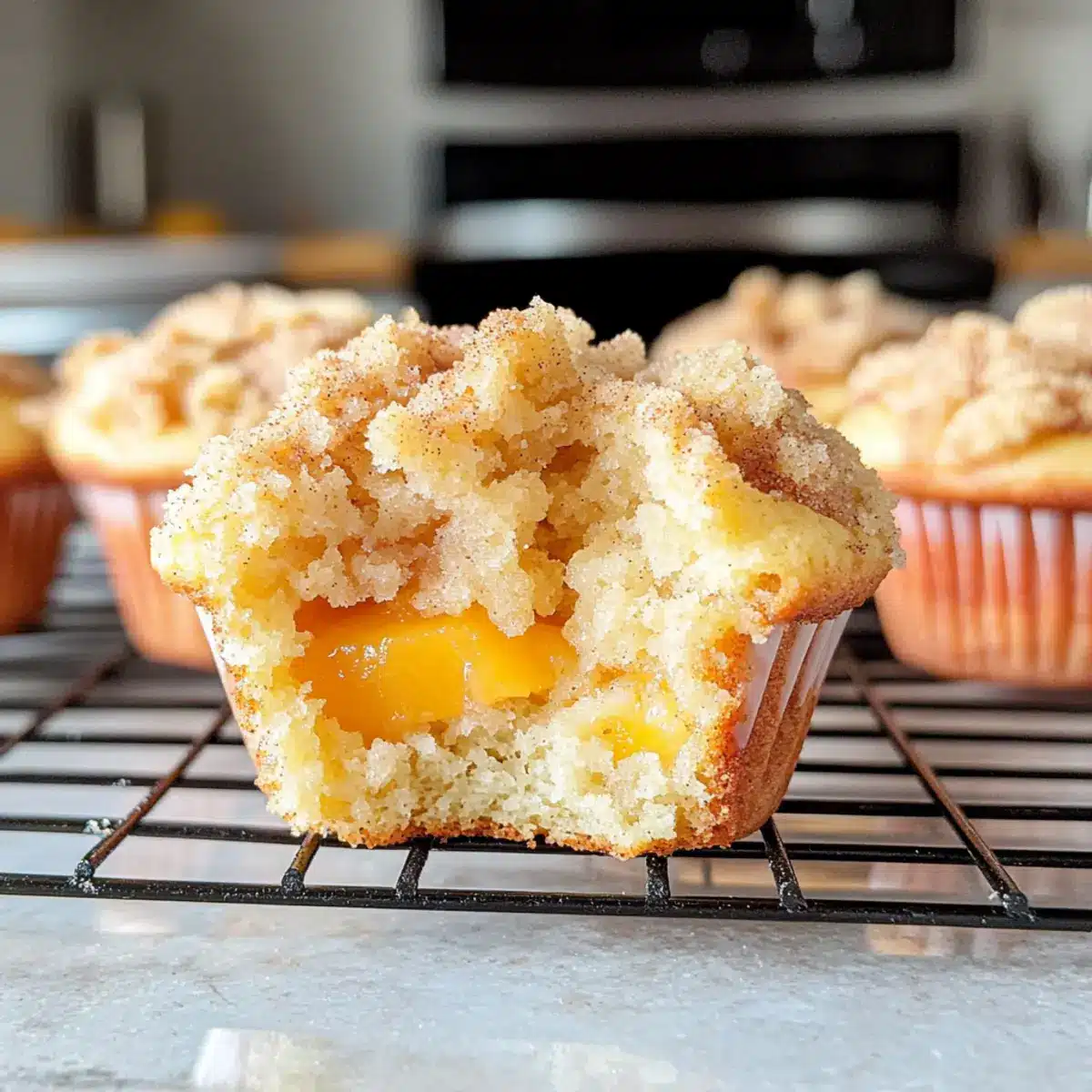 Pfirsich-Cobbler-Muffins