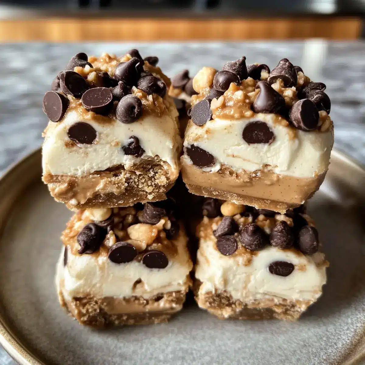 Erdnussbutter Griechische Joghurt Bissen