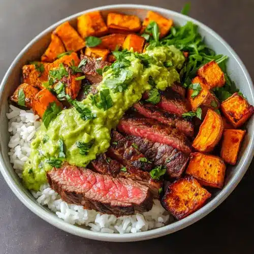 Steak und Süßkartoffel