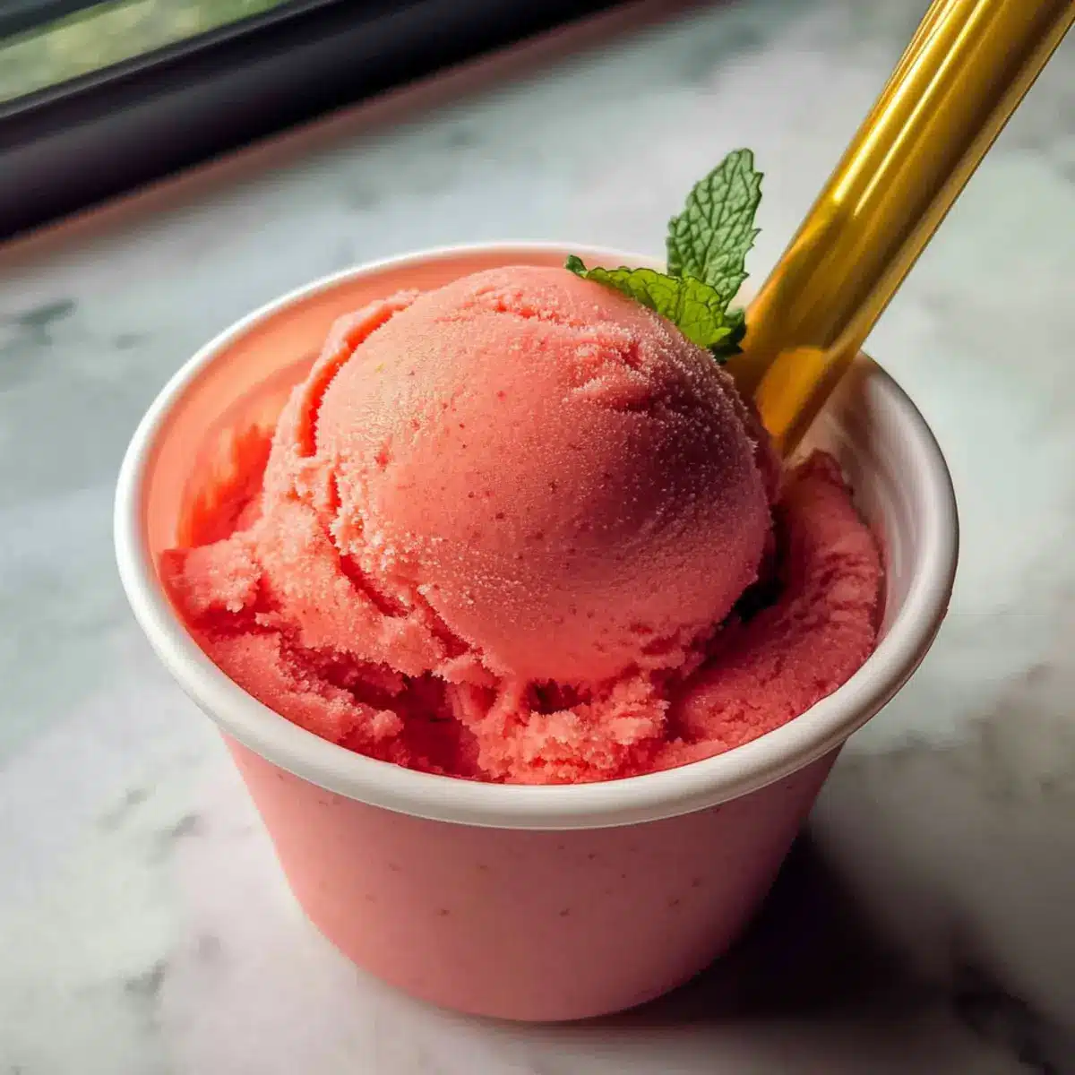Erdbeer-Zitronen-Sorbet