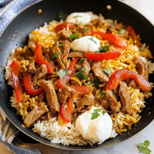 Gyros-Pfanne mit Reis
