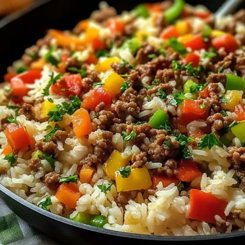 Reis-Hackfleisch-Pfanne
