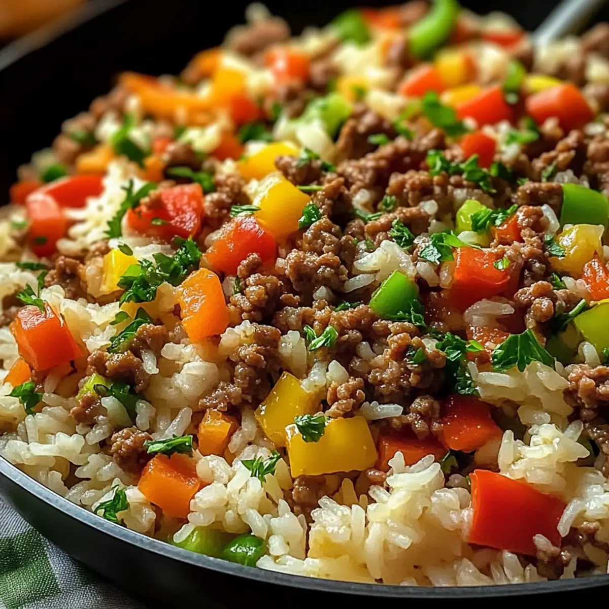 Reis-Hackfleisch-Pfanne